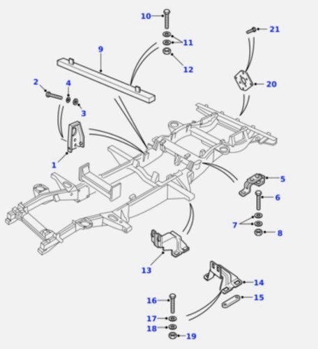 Tdci seat cross member - tdci,